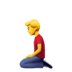 🧎‍♂️ man kneeling display on Apple